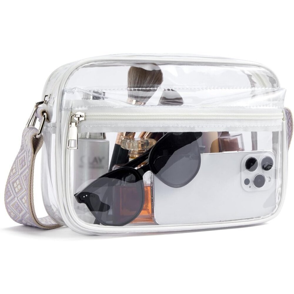 Small Designer Crossbody 6-clearwhite Bag Women Cell Phone Purse Shoulder Wallet